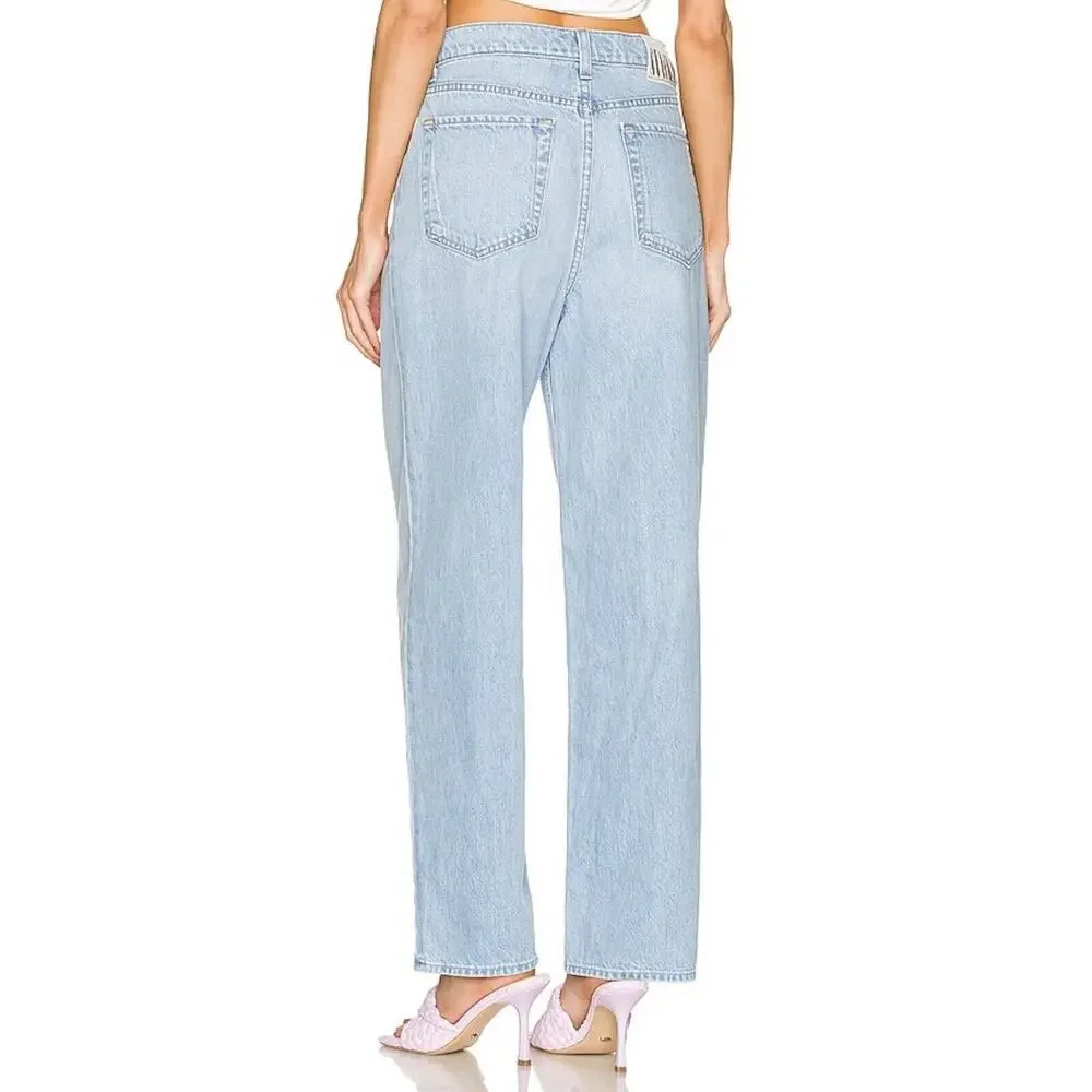 MOTHER SNACKS! The Pleated Fun Dip Puddle Just a Nibble Jeans 34 Baggy Straight